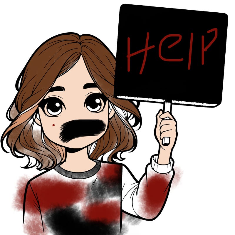 realistic girl holding up a sign