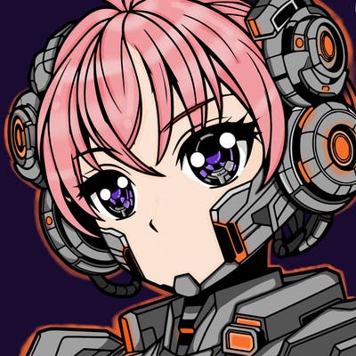 beautiful anime girl robot