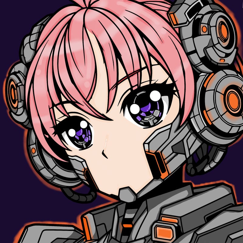 beautiful anime girl robot