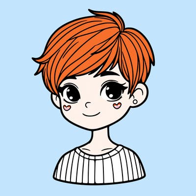 girl with hair in pixie cut