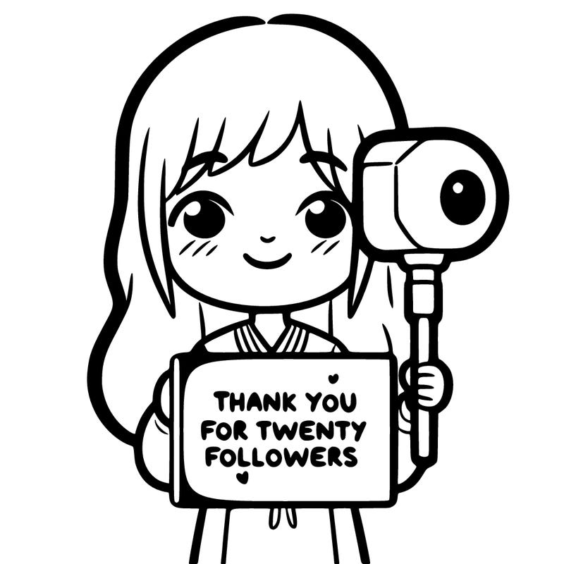 girl.
holding a sign says thank you four twenty followers