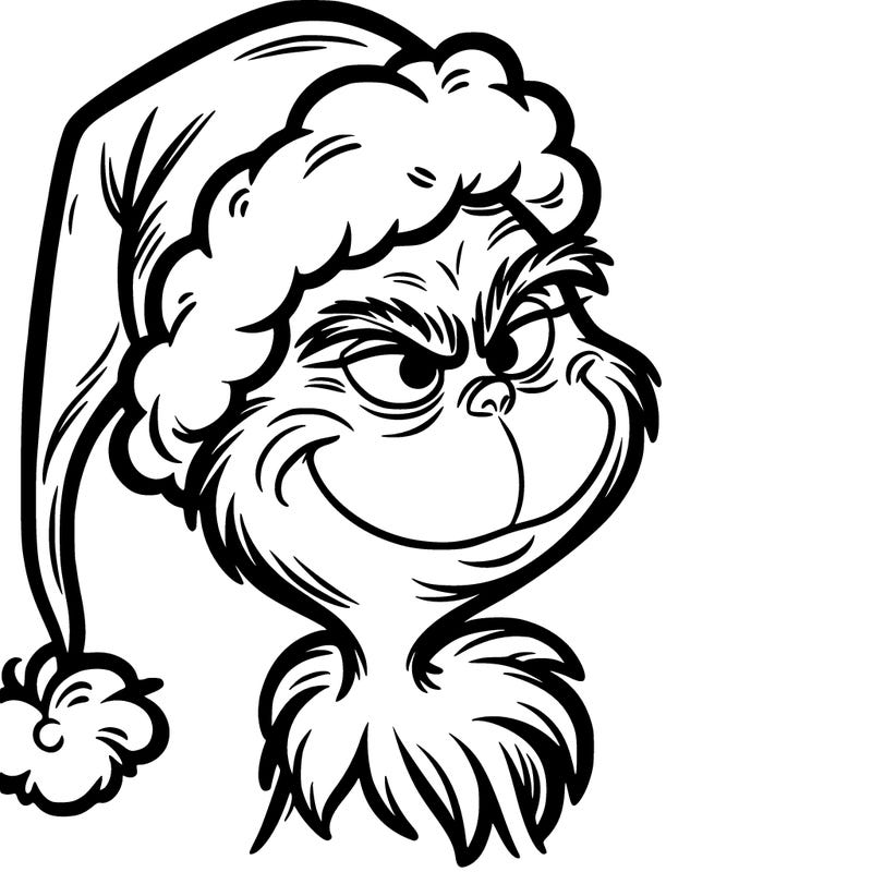 grinch with santa hat easy