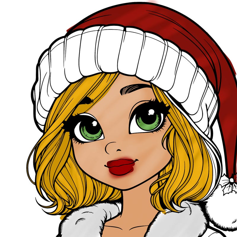 realistic christmas girl