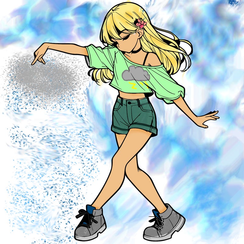 realistic girl danceing