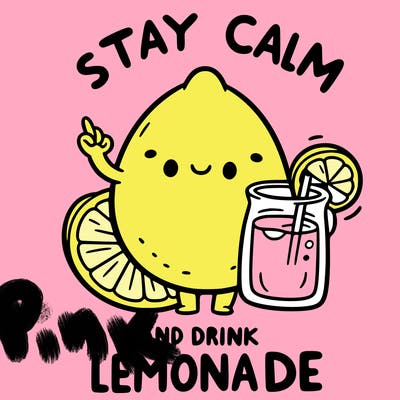 stay calm and drink lemonade