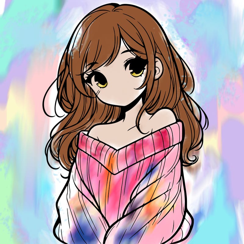 shy pretty girl wearing a sweater that is falling off one shoulder portrait