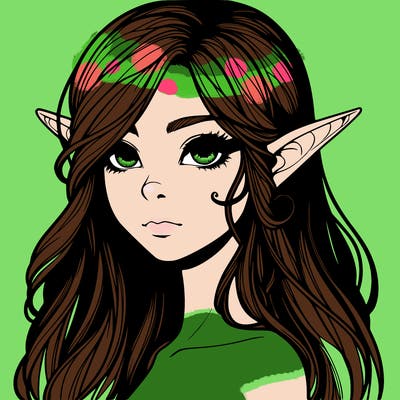 elf girl realistic dark fantasy