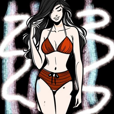 woman in bikini