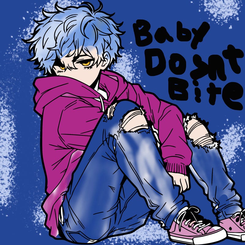 a male hoddie ripped jeans messy hair anime