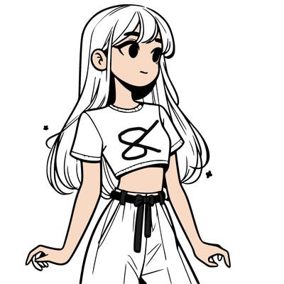 girl in a cute crop top