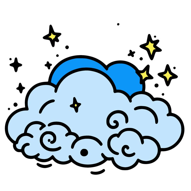 pink starry cloud sky