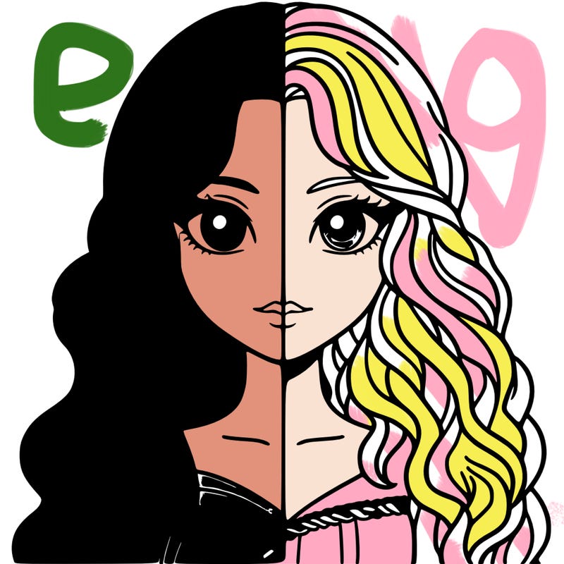 alphaba and glenda half and half