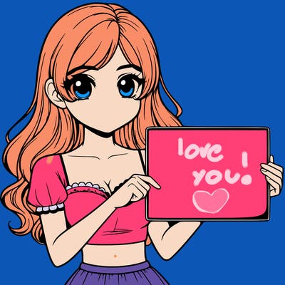 realistic pretty girl holding blank sign