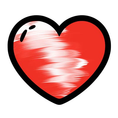 a blank heart