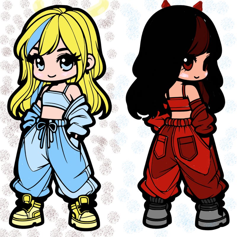 girl in crop top and baggy pants