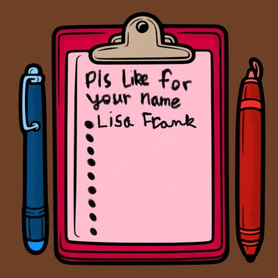 blank clip board with pen