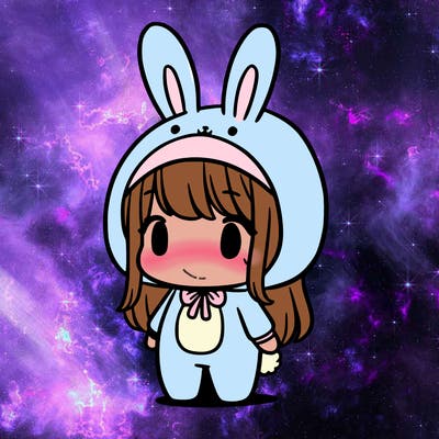 a girl in a bunny costume