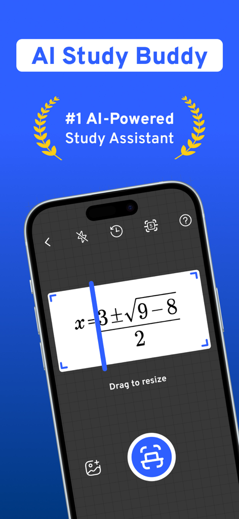 AI Homework Helper app scanning a math problem for instant solutions