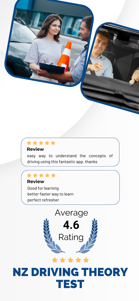 NZ Driving Theory Test 2026 - Avaliações de usuários e uma classificação média de 4,6 para o aplicativo NZ Driving Theory Test