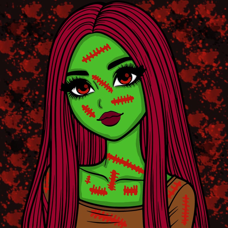 realistic girl with straight and long hair