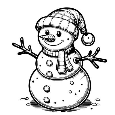 realistic christmas snowman