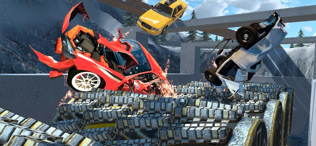 Beam Drive - Pit Car Crash - Mecánicas realistas de choques y destrucción de coches en el juego móvil Beam Drive.