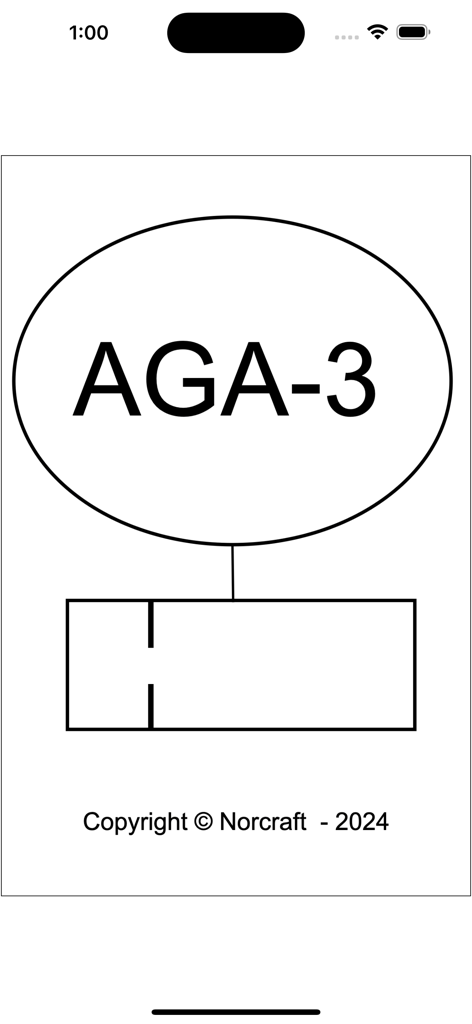 AGA-3 Orifice app splash screen with logo and orifice plate schematic