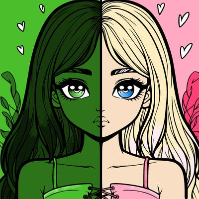 realistic girl split