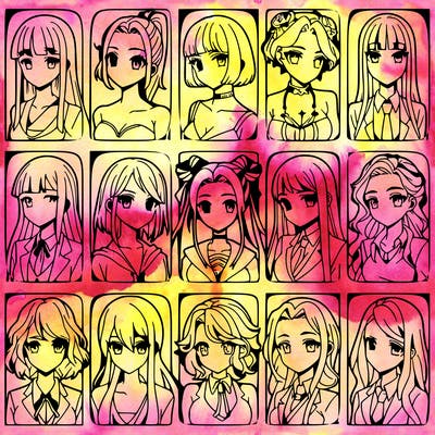 girls that look diffrent anime