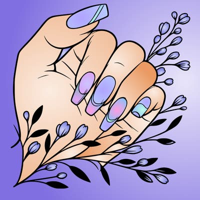 nails with french tip