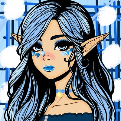 elf girl realistic dark fantasy