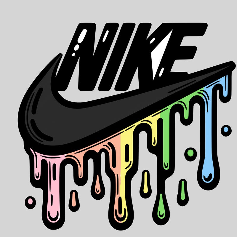 dripping nike logo