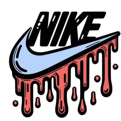 dripping nike logo