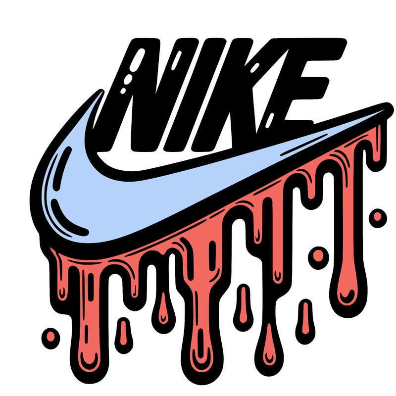 dripping nike logo