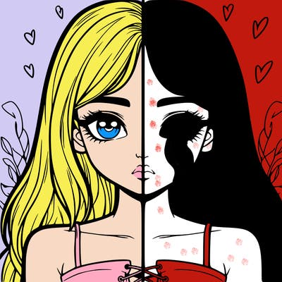 realistic girl split