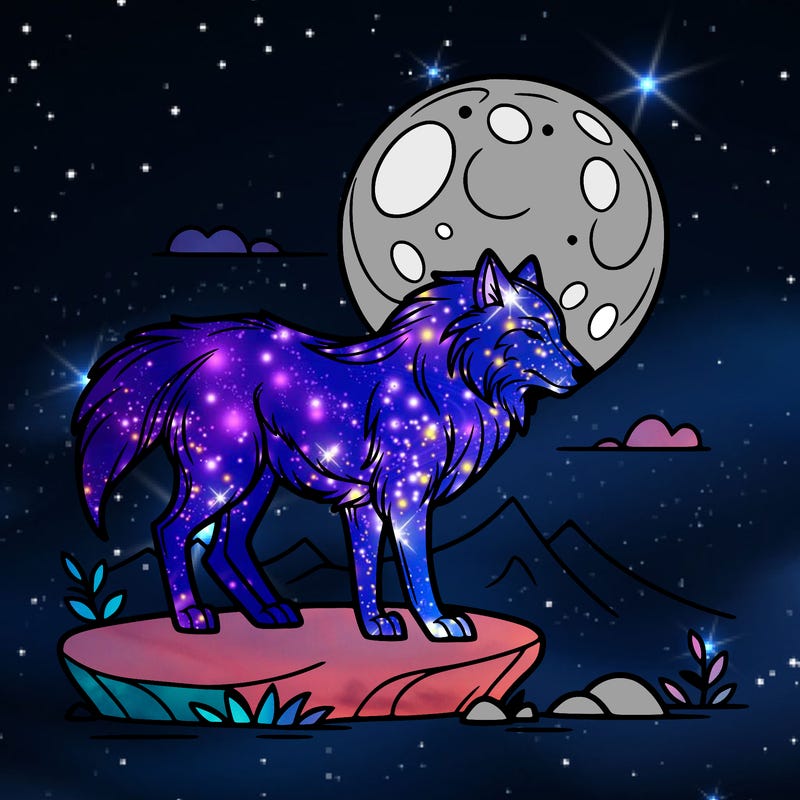 wolf moonlight