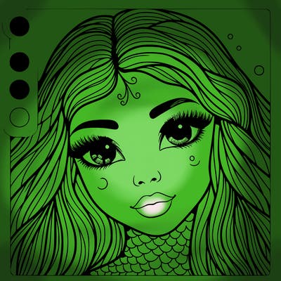 realistic face inspired my mermaid