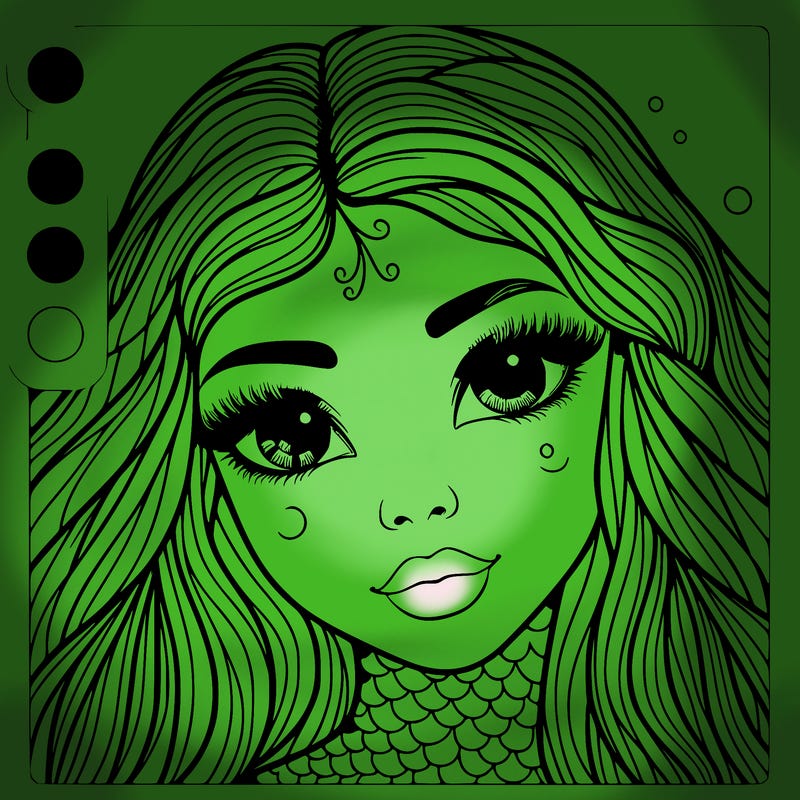 realistic face inspired my mermaid