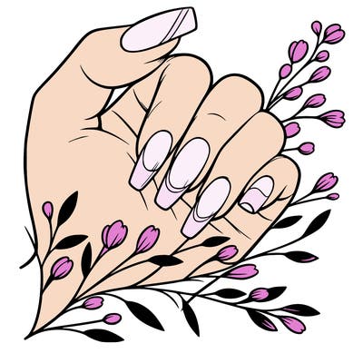 nails with french tip