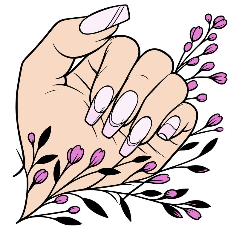 nails with french tip