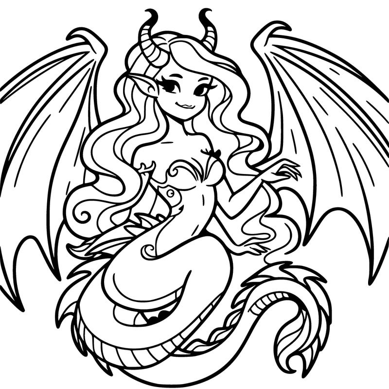 dragon lady with wings
