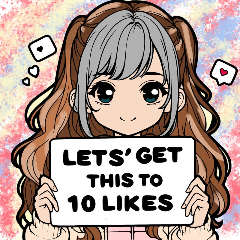 girl holding up sign that says let’s get this to 10 likes realistic