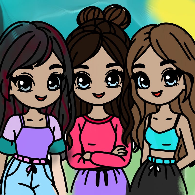 three girls