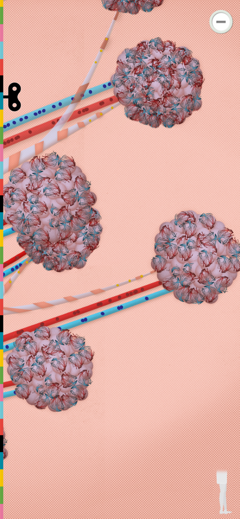 An artistic and interactive illustration of lung alveoli and capillaries within the respiratory system.