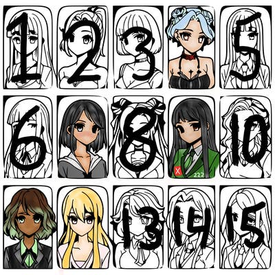 girls that look diffrent anime