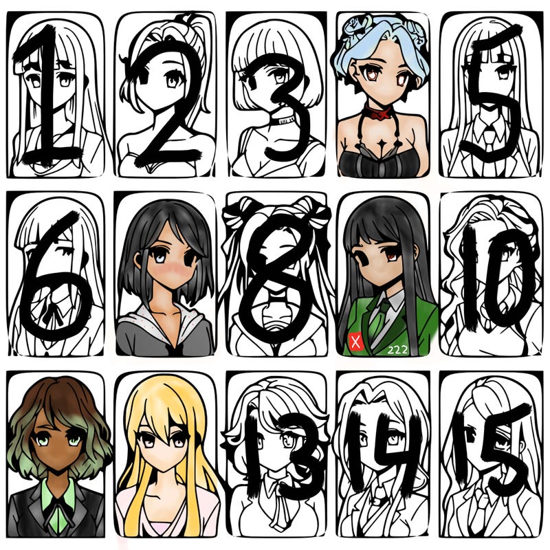 girls that look diffrent anime