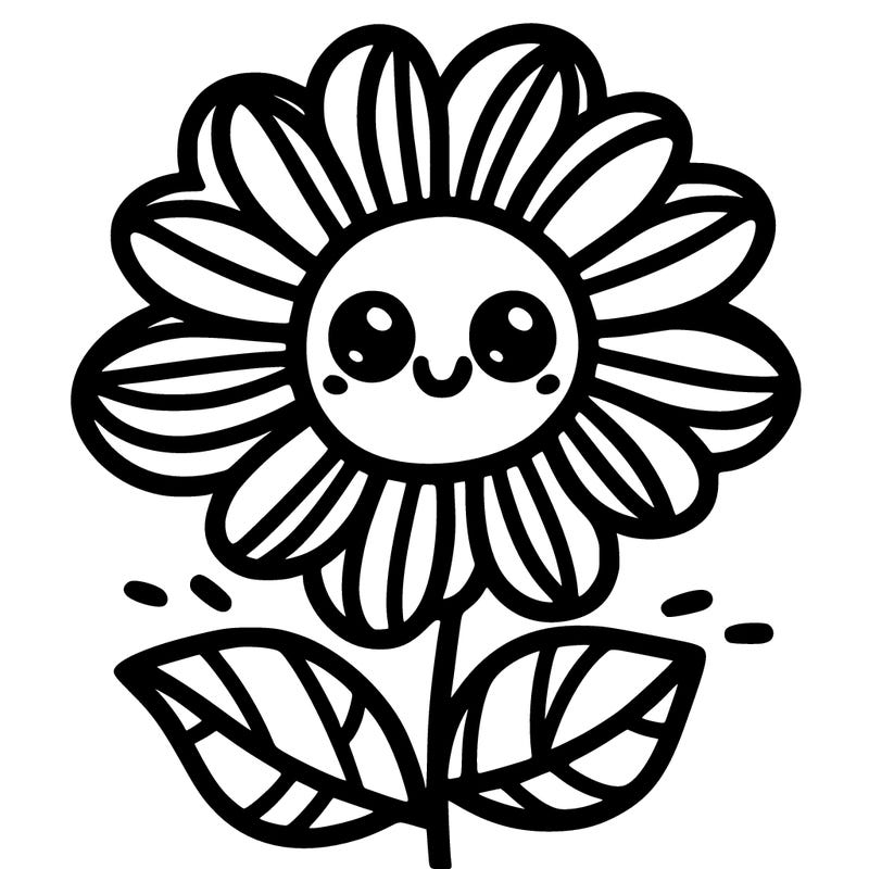 bold flower with face