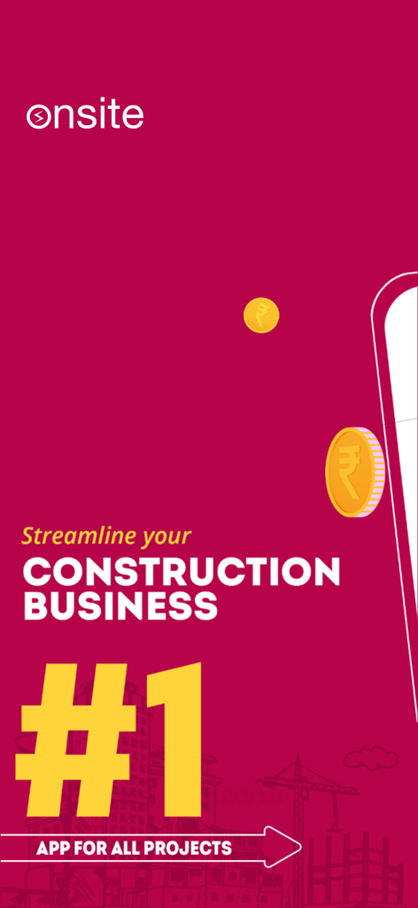 App de construcción Onsite para agilizar proyectos empresariales y gestión