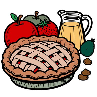 a pie of food
