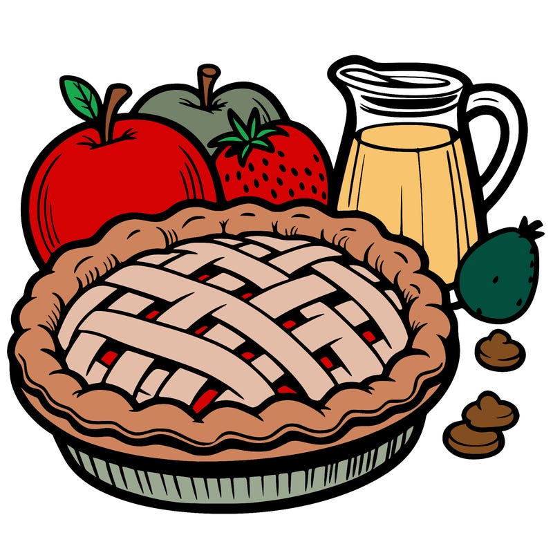 a pie of food